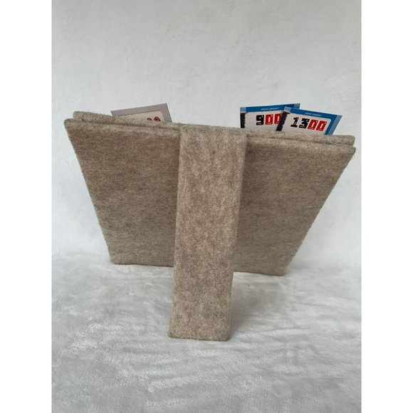 Bingo pull tab tip jar, playing card caddy holder western aztec design gold trim - Picture 4 of 4